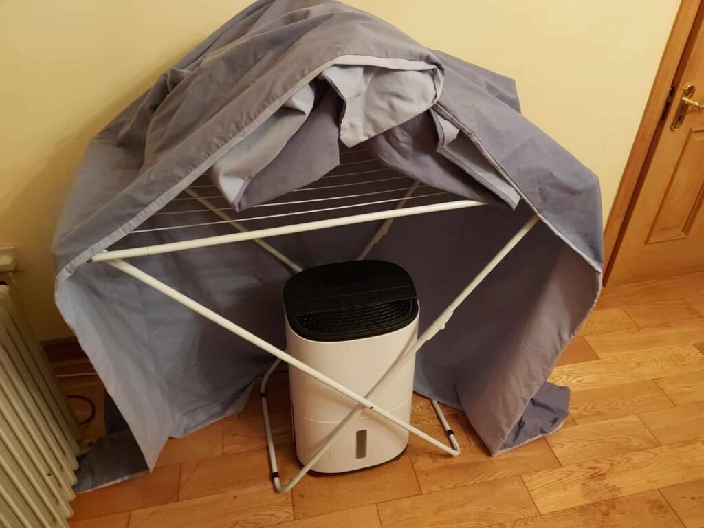 view of our own new purchase testing meacodry arete two dehumidifier uk for drying clothes unboxing package arrival several weeks to months