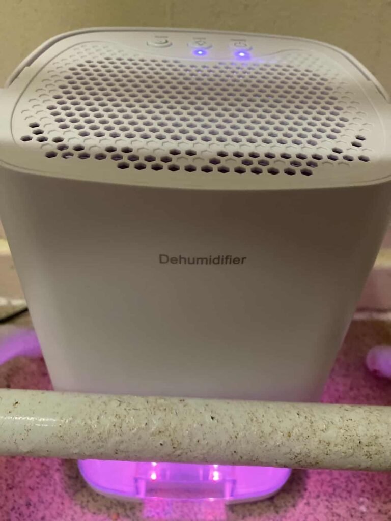 view of our own new purchase testing madetec small dehumidifier for home 35oz compact dehumidifier uk unboxing package arrival several weeks to months